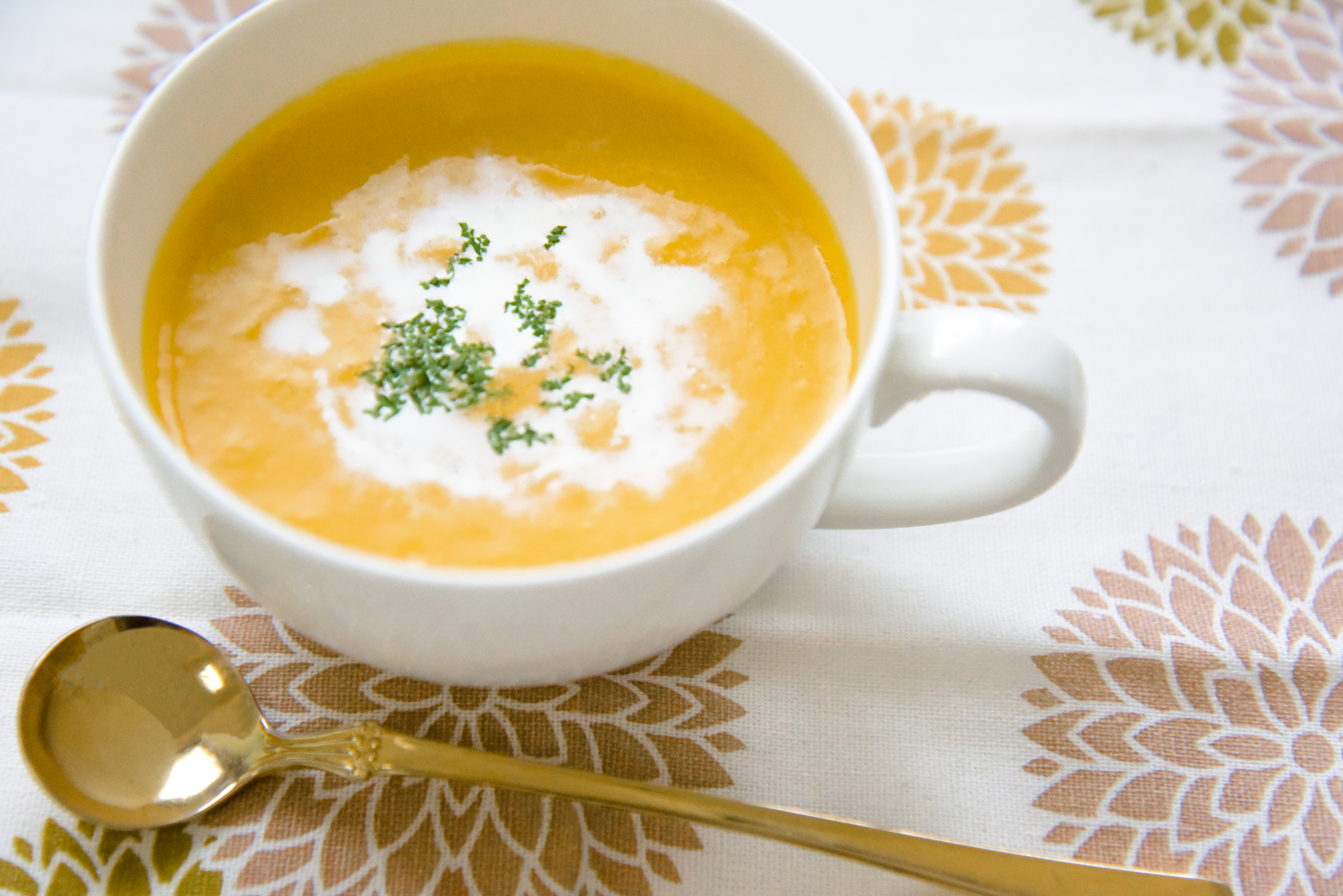 かぼちゃの冷製スープの写真